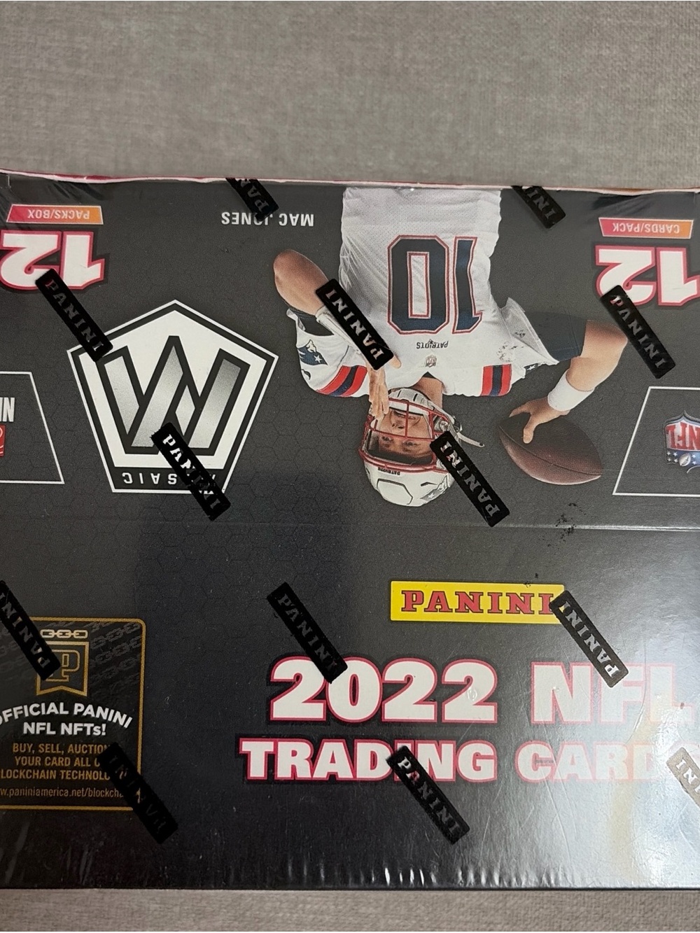 Panini White Box with Black Logo Pattern